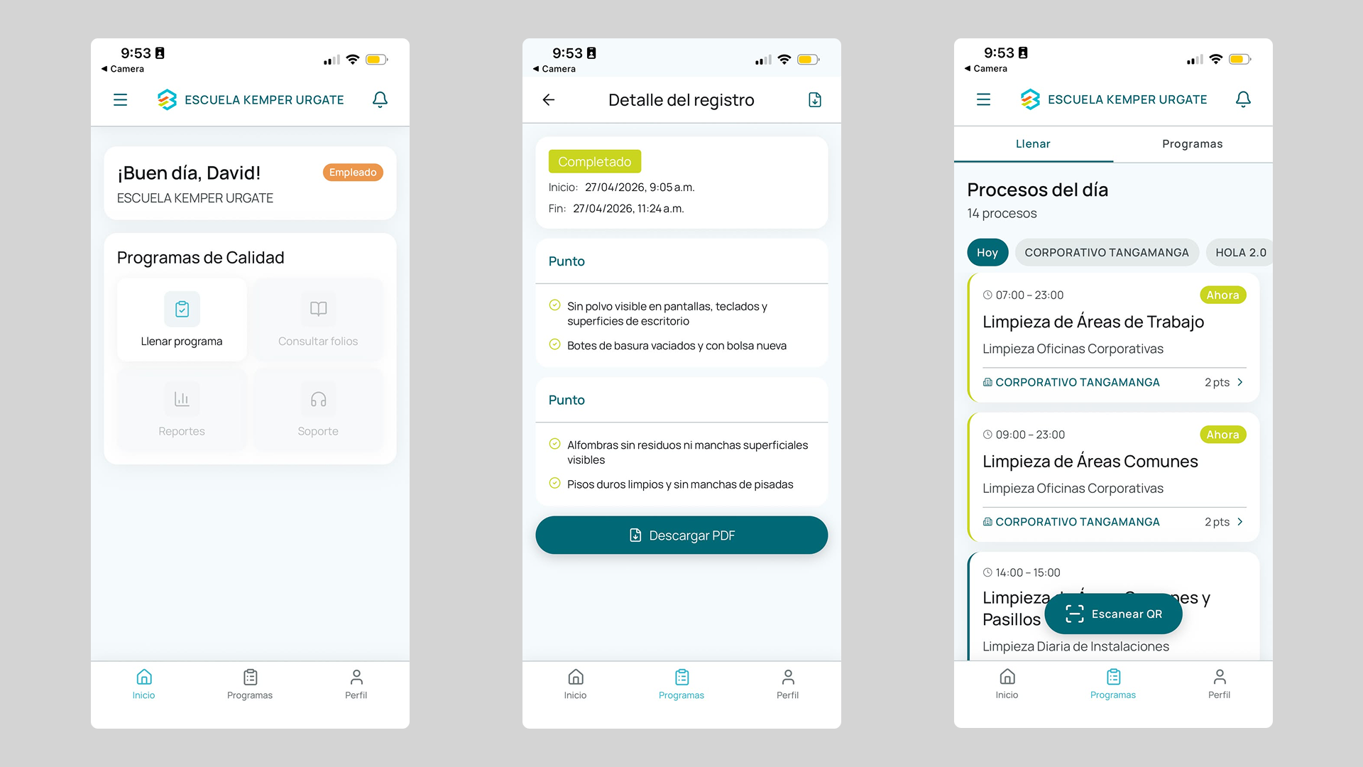 Imagen temporal de la app móvil Calidad BIWO